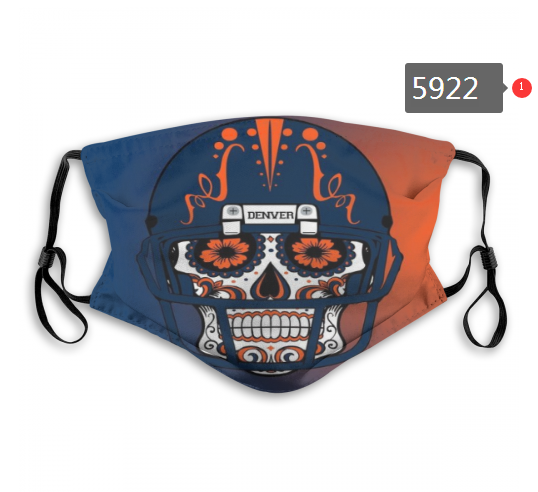 2020 NFL Denver Broncos #6 Dust mask with filter->nfl dust mask->Sports Accessory